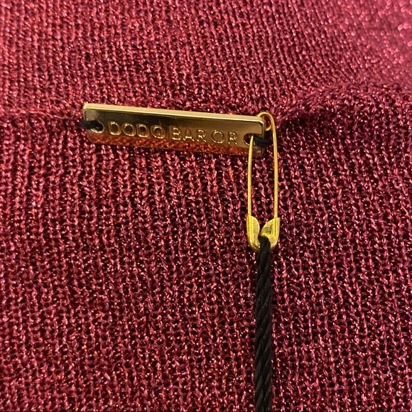 Dodo Bar Or New Fuschia Xenia Ribbed Crew Metallic Sweater. - Picture 6 of 14